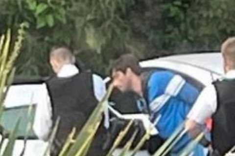 Love Island’s Jack Fincham pictured being quizzed by cops after hanging out in car park at 5am