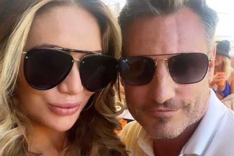 Amy Childs parties with Wayne Lineker and Dean Gaffney in Ibiza after her split