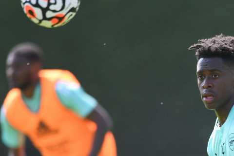 Albert Sambi Lokonga trains with Arsenal for first time after leaving Covid isolation and..