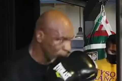Mike Tyson looks terrifying in latest training video aged 55 as heavyweight legend says ‘fight like ..