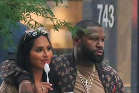 Floyd Mayweather puts arm around stunning ex-girlfriend Gallienne Nabila in New York as Brit..