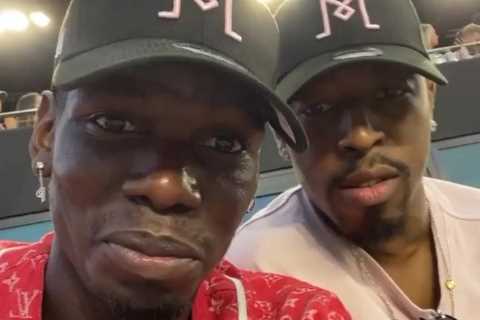 Man Utd star Paul Pogba watches David Beckham’s Inter Miami match with PSG ace Presnel Kimpembe..