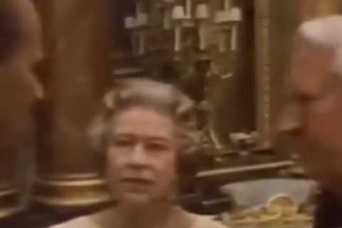 Fascinating unearthed footage shows Queen speaking FRENCH as she mingles with Margaret Thatcher and ..