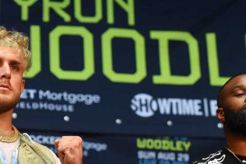 Jake Paul’s coach warns Tyron Woodley is ‘in way over his head’ and offers ex-boxing champ Shawn..