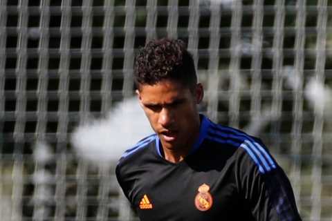 Gareth Bale back in Real Madrid training as Man Utd transfer target Raphael Varane takes part on..