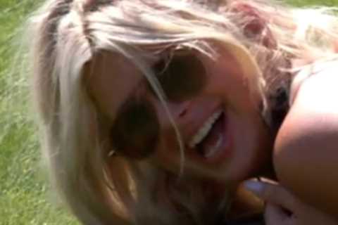 Love Island’s Liberty Poole mortified as boob falls out of bikini during rabbit race