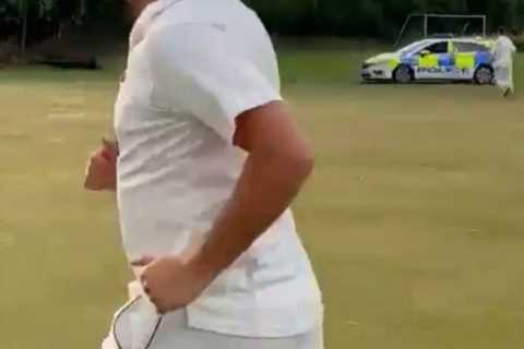 Cricketers chase down and catch thief after abandoning their game