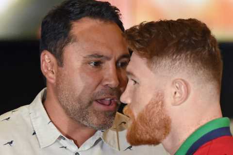 Canelo Alvarez called out by former promoter Oscar De La Hoya, 48, as he taunts champ for ‘only..