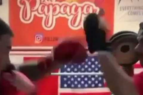 Watch Andy Ruiz Jr train in ring as Anthony Joshua’s old rival proves he hasn’t lost his..