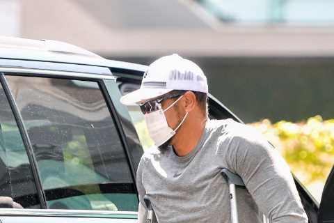 Tiger Woods still using crutches six months on from horror car crash
