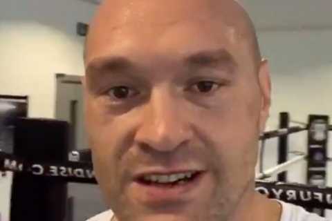Tyson Fury sends message to ‘big sausage’ Deontay Wilder as he returns to gym for training after..