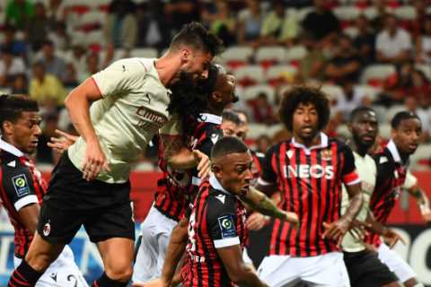 Watch ex-Chelsea star Olivier Giroud score just FOUR MINUTES into his AC Milan debut during Nice..