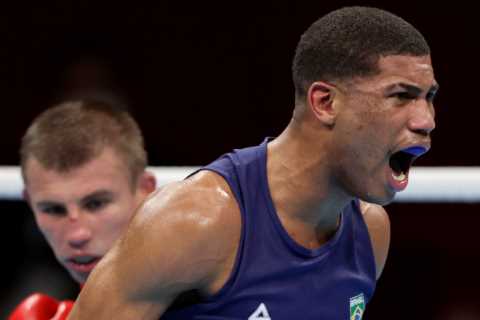 Brazilian Hebert Sousa comes from behind to win Olympic gold with dramatic KO of Oleksandr..