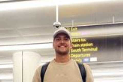 Love Island’s Hugo and Amy arrive back in the UK separately after that VERY awkward villa exit