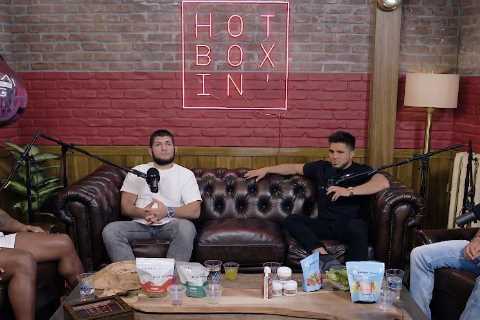 Mike Tyson blasted for being too stoned to speak during Hotboxin’ podcast with Khabib after smoking ..