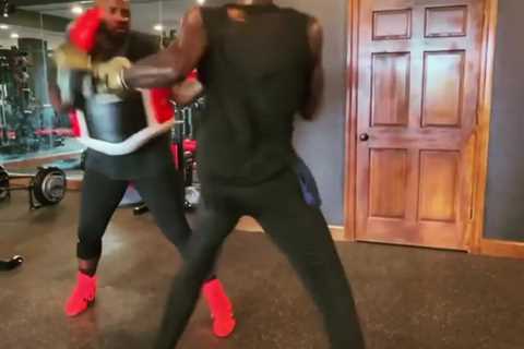 Watch Deontay Wilder show off explosive power and accuracy in training as he prepares for Tyson..