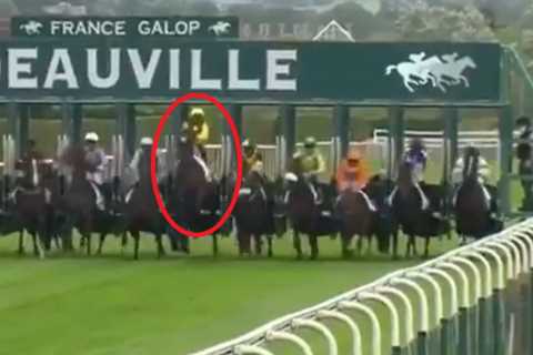Watch painful moment Frankie Dettori is bashed in the face and ‘dazed’ by ‘very upset’ horse