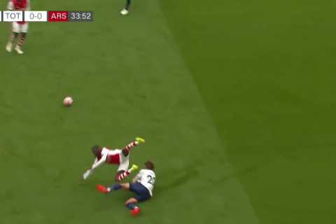 Watch Dele Alli spark row after crunching tackle on Arsenal star Nicolas Pepe during Tottenham..