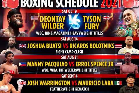 Upcoming boxing fights 2021: Fixture schedule –  Tyson Fury vs Deontay Wilder 3 &amp; Anthony..