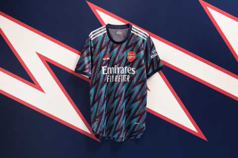 Arsenal reveal new jet blue third kit for 2021-22 season in Bergkamp 96 throwback style and will be ..