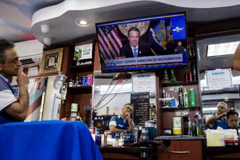 In Resignation Speech, Cuomo Makes a Last Play to Preserve His Legacy