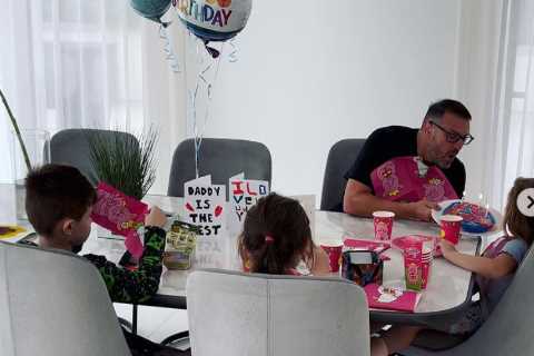 Inside Paddy McGuinness’ 48th birthday as his three kids make adorable cards and a cake