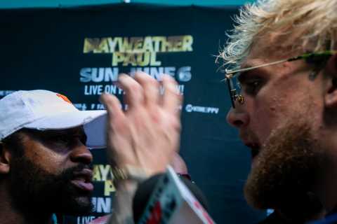 Jake Paul warns Tommy Fury ‘not to wear a hat’ or else he will STEAL it and says Floyd Mayweather..