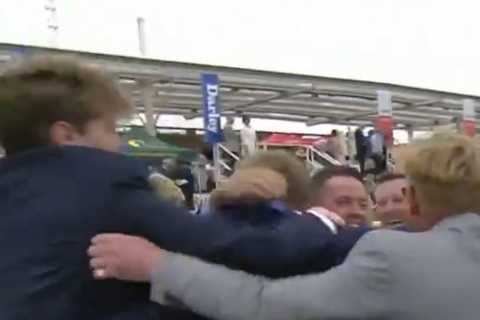 Watch Michael Owen go crazy celebrating £98,000 winner with friends… before joking no one in..
