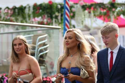 Stunning racegoers glam up for another day at York’s Ebor Festival as punters pack on the style