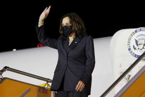A report of an unexplained ‘health incident’ in Hanoi delays Harris’s arrival.