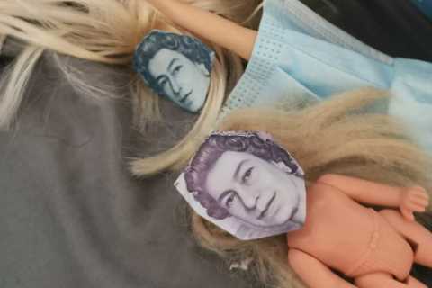 ‘Skint’ mum horrified as daughter CUTS UP cash to stick the Queen’s head on her dolls