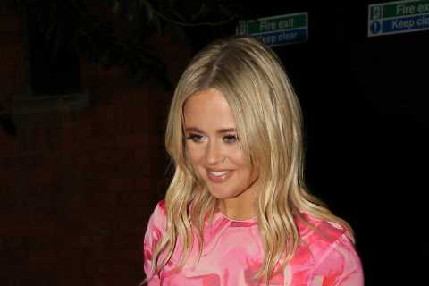Emily Atack looks incredible in a pink mini dress after reuniting with ex Seann Walsh
