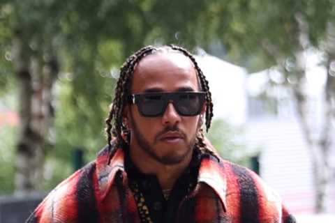 Lewis Hamilton arrives at F1 Belgian Grand Prix in daring outfit including leopard print shorts and ..