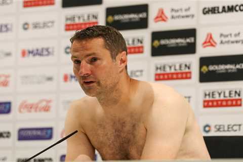 Ex-Portsmouth defender Brian Priske turns up to press conference NAKED after making bet with his..