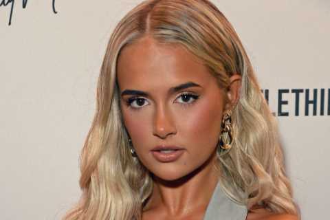Molly-Mae Hague means business in low cut waistcoat at PLT bash attended by Love Island pals after..