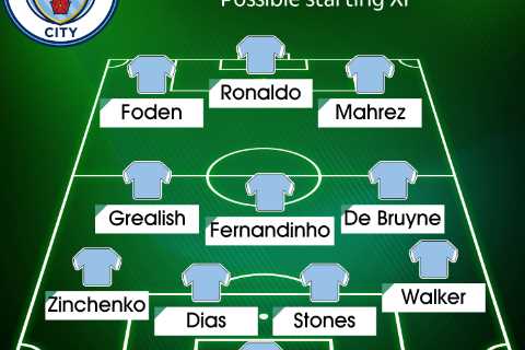 Three ways Man City could line up with Cristiano Ronaldo after controversial transfer for Man Utd..