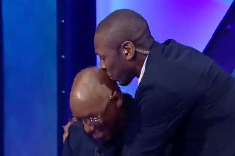 Arsenal legend Ian Wright consoled by ex-Man City star son Shaun Wright-Phillips after Etihad..