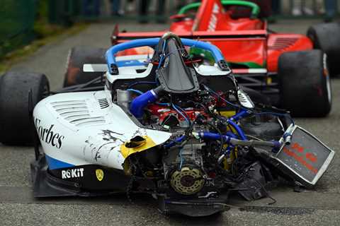 Terrifying moment five female racing drivers crash in six-car horror pile-up with two rushed to..