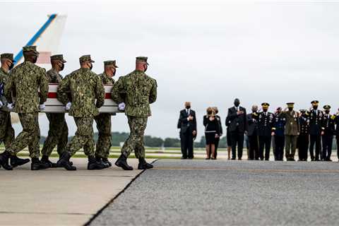 Biden witnesses the return of service members killed in the Kabul airport bombing.