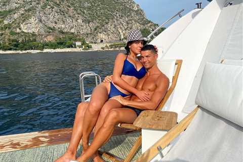 Ronaldo’s girlfriend Georgina Rodriguez enjoys final rays of sun before trading yachts for..