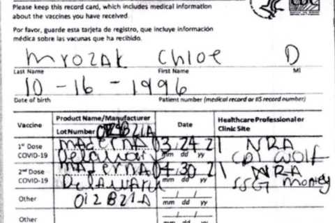 Woman busted ‘using fake Covid vaccine card saying she’d had the MADERNA jab’ after officials..