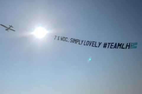F1 fan splashes out £1,600 chartering plane to fly supportive Lewis Hamilton message over Dutch GP..