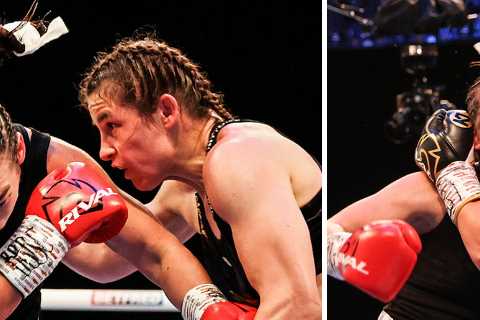 Katie Taylor impressively defends lightweight crown against Jennifer Han in her favourite football..