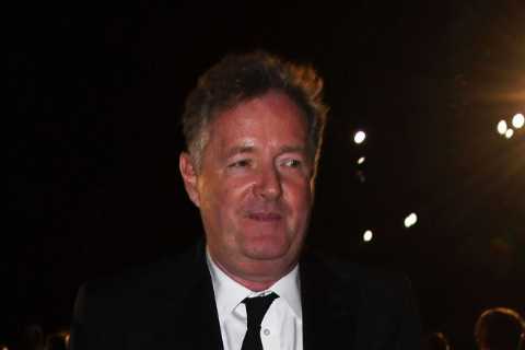 Piers Morgan cuts his head as he smashes into a window saying Prince Harry was ‘smirking’ at him