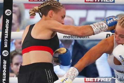 Ebanie Bridges shares nasty pic of suspected broken hand after hard-fought win over Mailys Gangloff