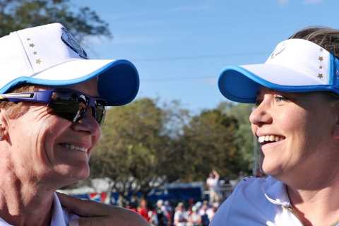 Europe win Solheim Cup again with nail-biting win over USA in just second victory ever on American..