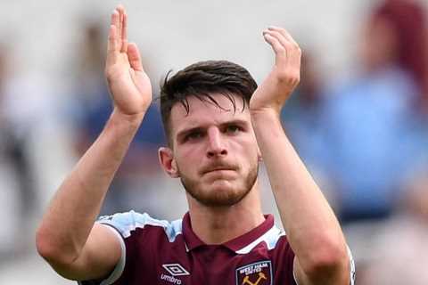 Man Utd ‘still eyeing Declan Rice transfer’ and hope West Ham will lower £80m asking price if star..
