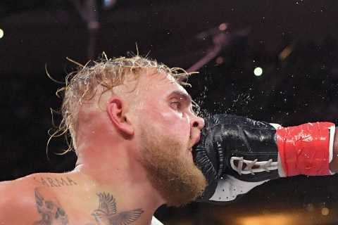 Watch Tyron Woodley rattle Jake Paul’s jaw with a huge hook in slow-mo as boxing YouTuber proves..