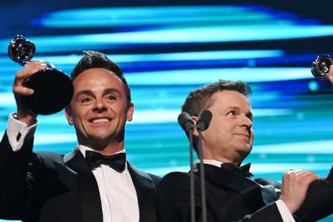 Furious Piers Morgan mocks Ant and Dec as they beat him to best presenter and scoop prize for 20th..