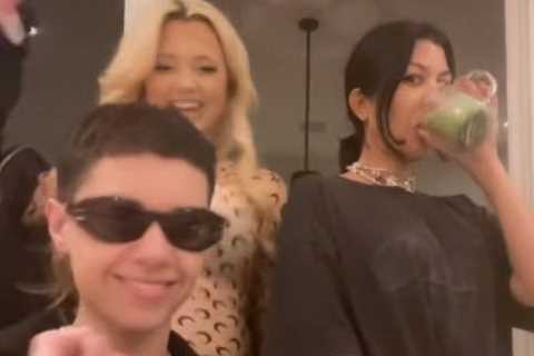 Kourtney Kardashian dances around in TikTok with Travis Barker’s kids Alabama &amp; Landon as fans..